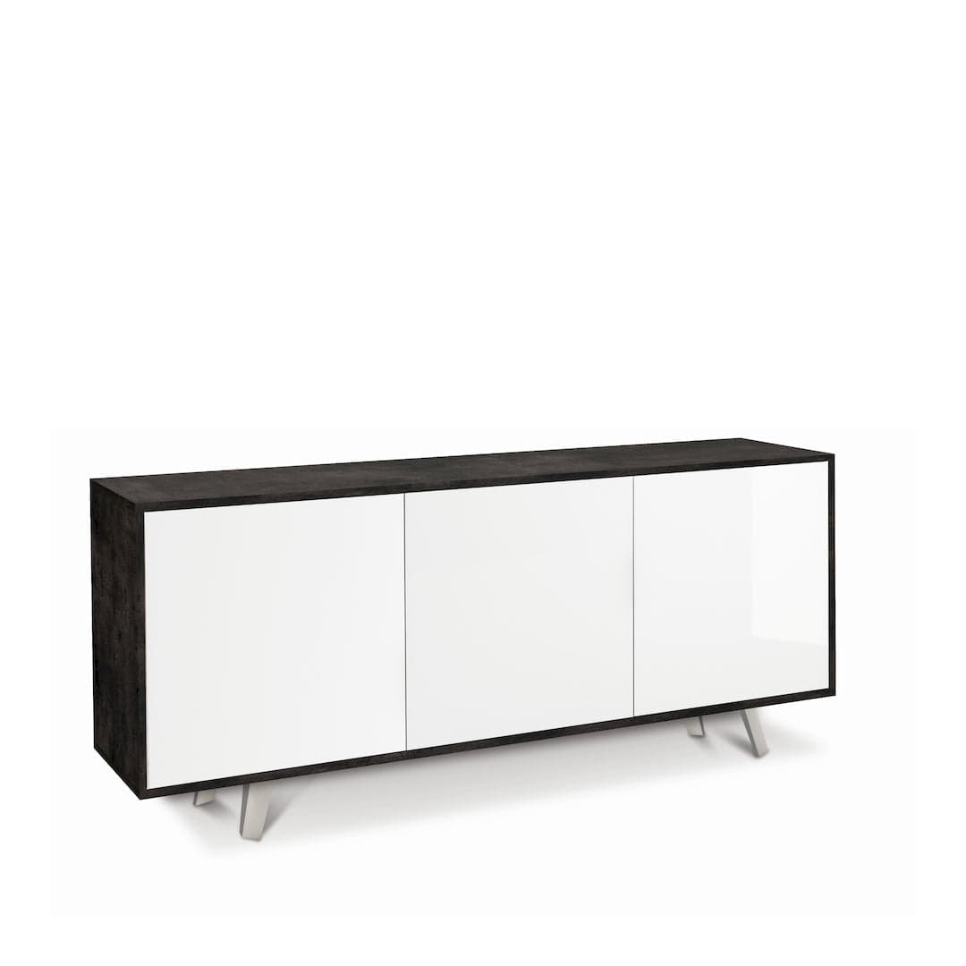 Madia moderna a tre ante con apertura push-pull - 74 x 177 x 41 cm - 24
