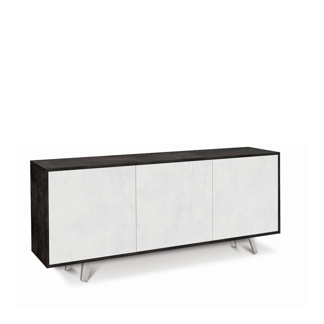Madia moderna a tre ante con apertura push-pull - 74 x 177 x 41 cm - 23