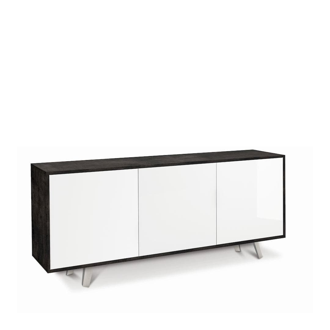 Madia moderna a tre ante con apertura push-pull - 74 x 177 x 41 cm - 12