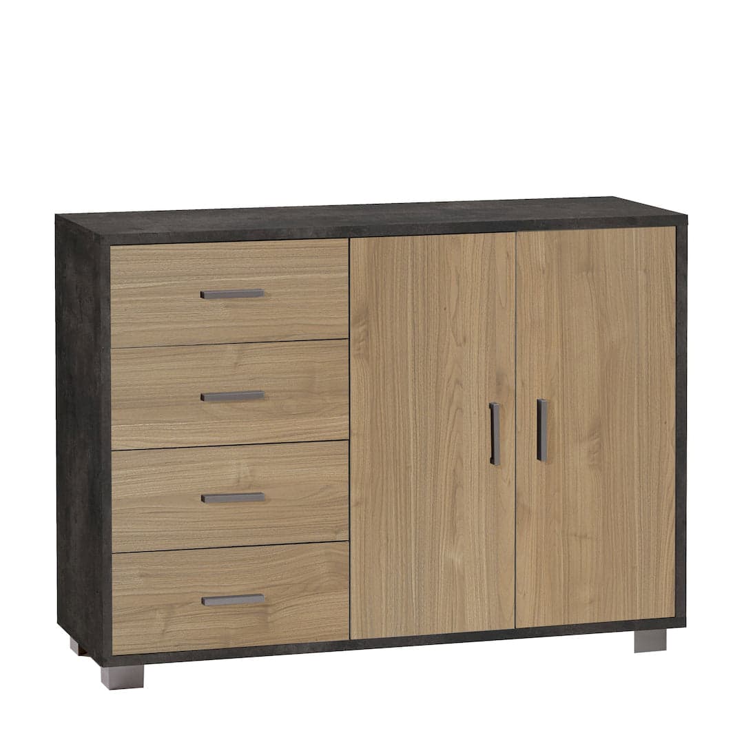Mobile a due ante con quattro cassetti - 86 x 116 x 41 cm - 5