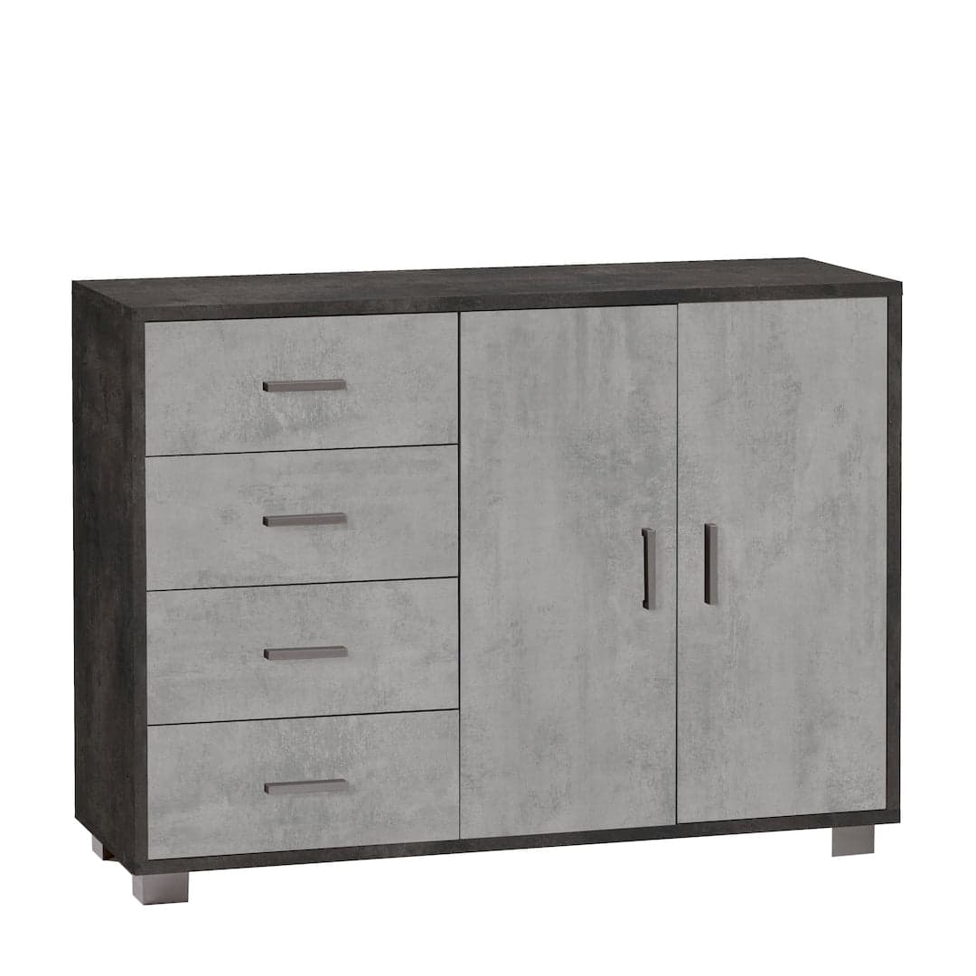 Mobile a due ante con quattro cassetti - 86 x 116 x 41 cm - 4