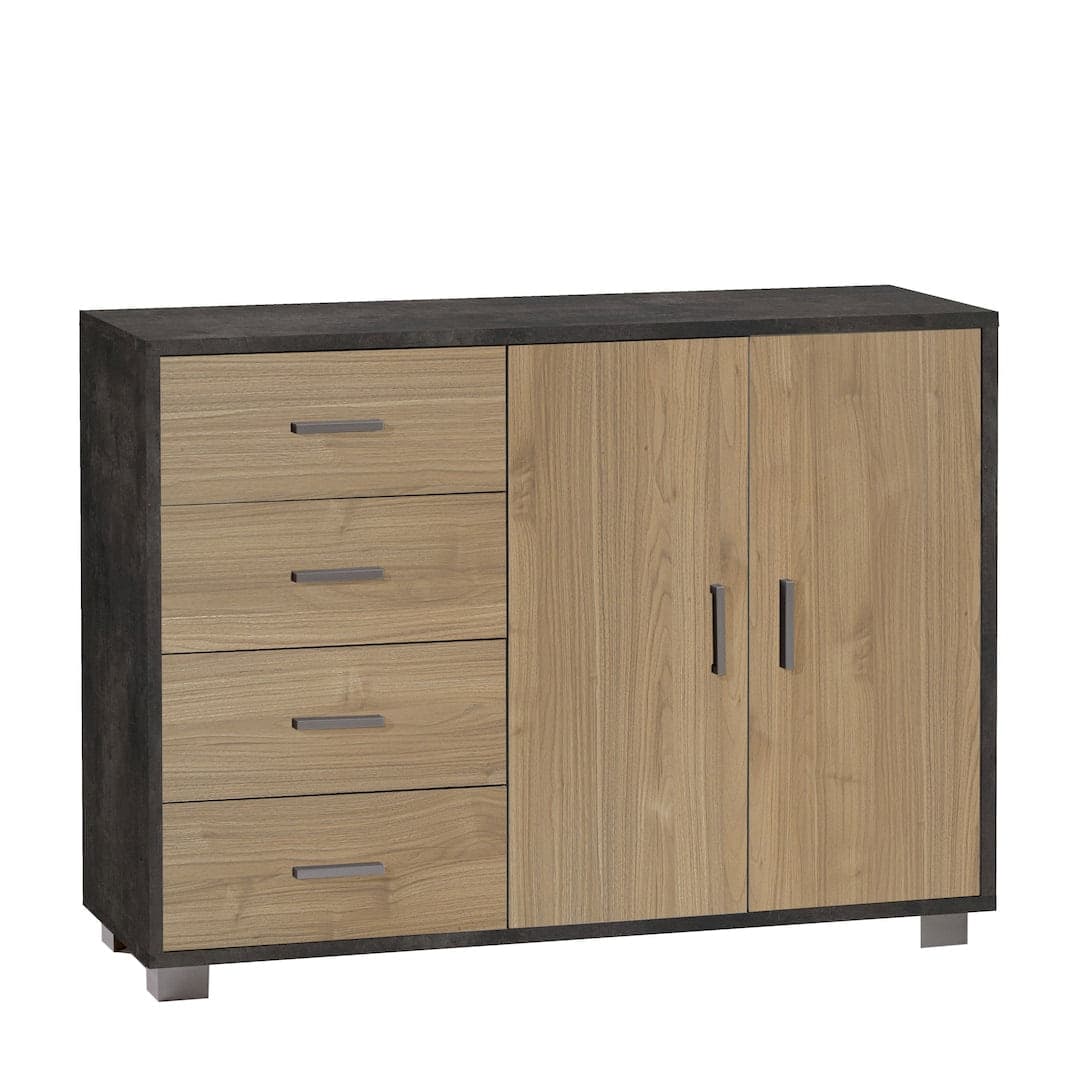 Mobile a due ante con quattro cassetti - 86 x 116 x 41 cm - 2