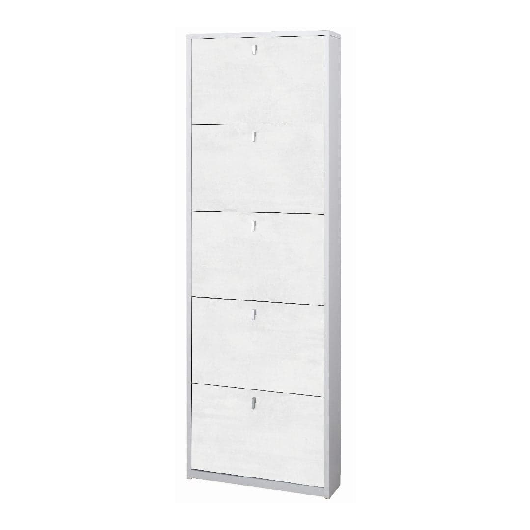 Scarpiera a cinque ante a ribalta dal design salvaspazio - 190 x 63 x 18 cm - 10