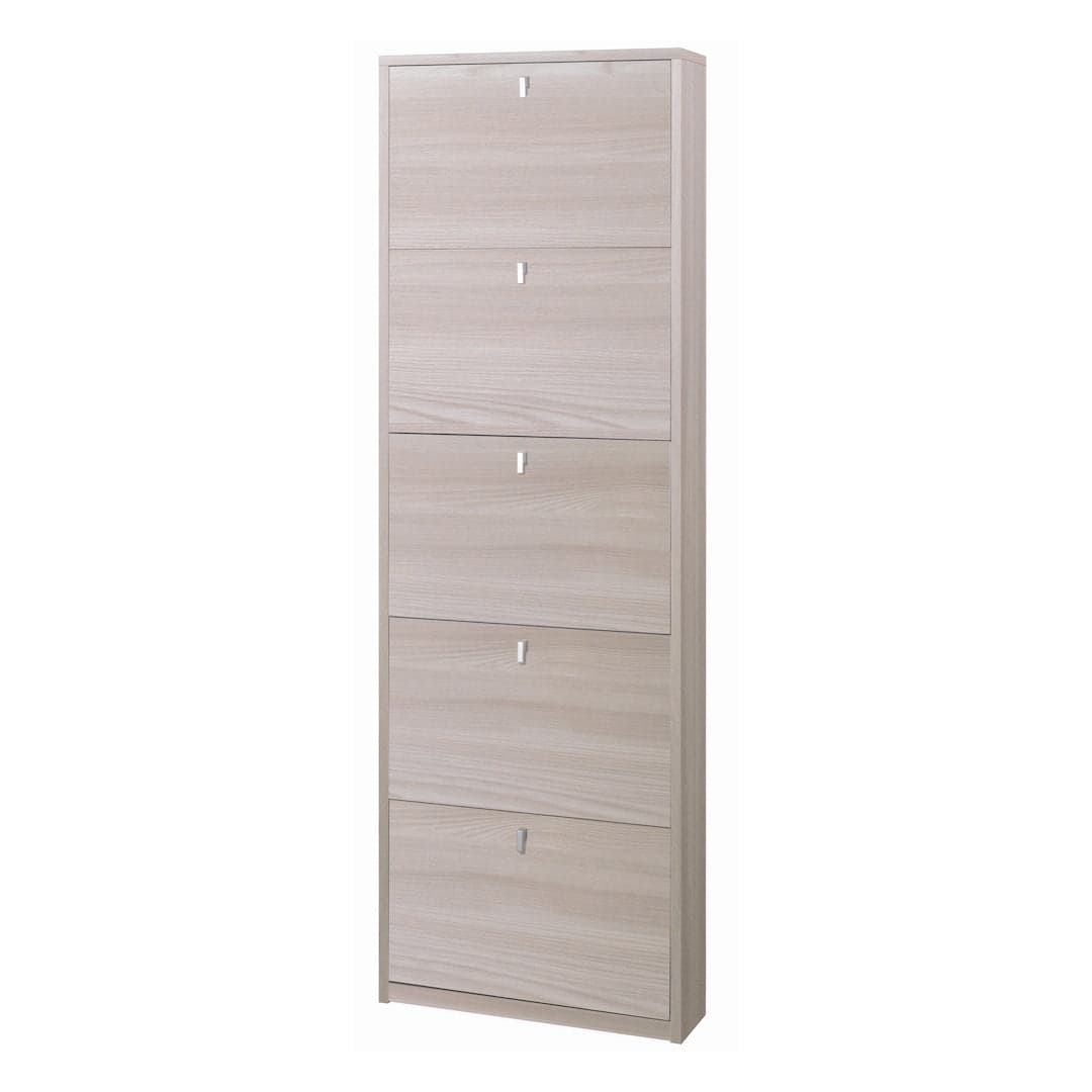 Scarpiera a cinque ante a ribalta dal design salvaspazio - 190 x 63 x 18 cm - 13