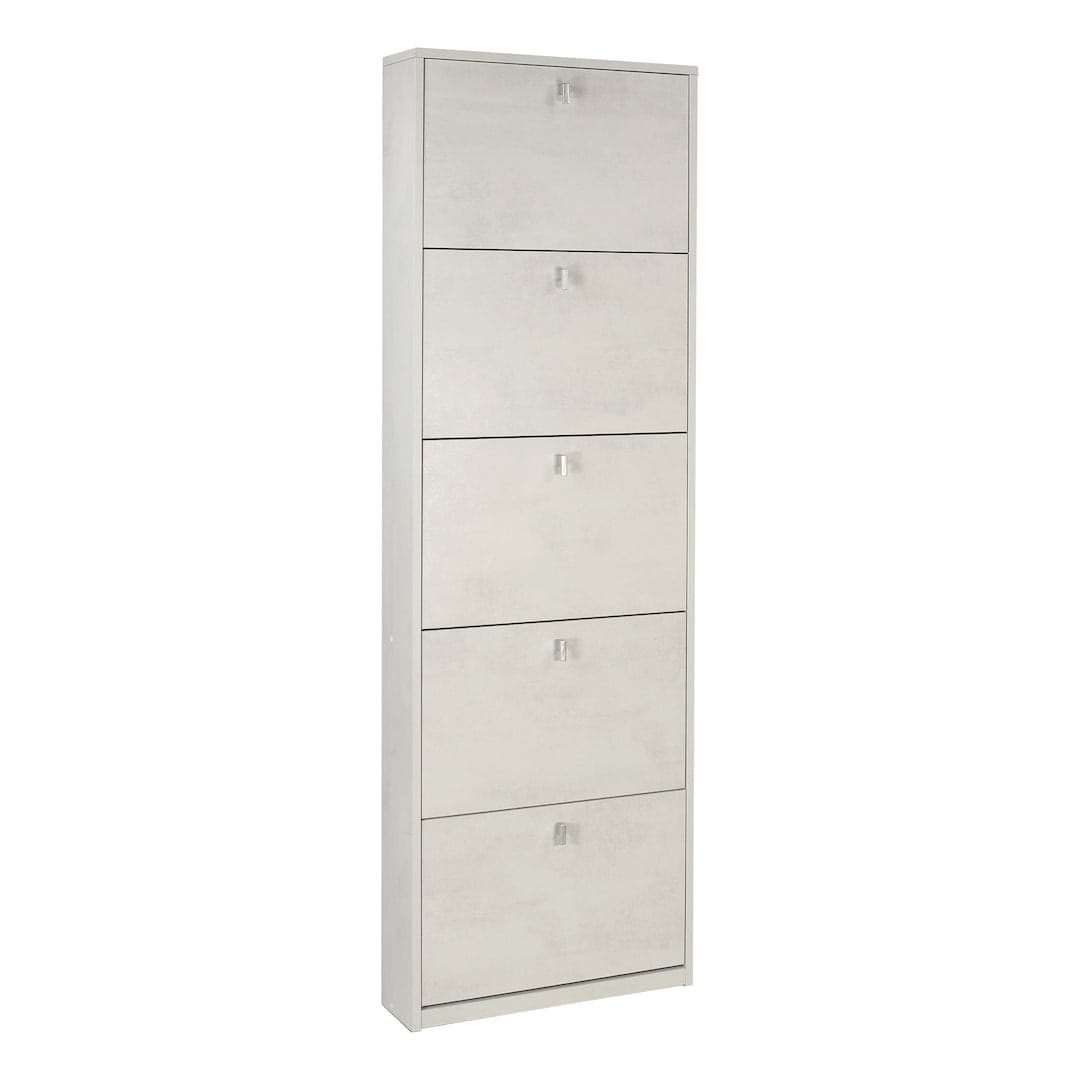 Scarpiera a cinque ante a ribalta dal design salvaspazio - 190 x 63 x 18 cm - 3