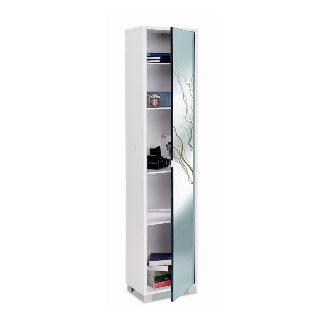 Colonna bagno con anta a specchio e ripiani regolabili - 190 x 43 x 29 cm - 3