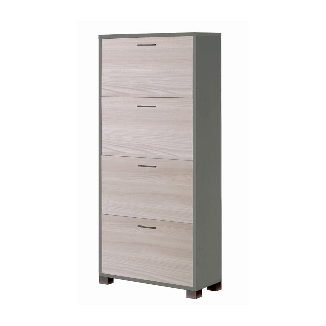 Scarpiera a quattro ante a ribalta a doppia profondità - 154 x 70 x 29 cm - 58