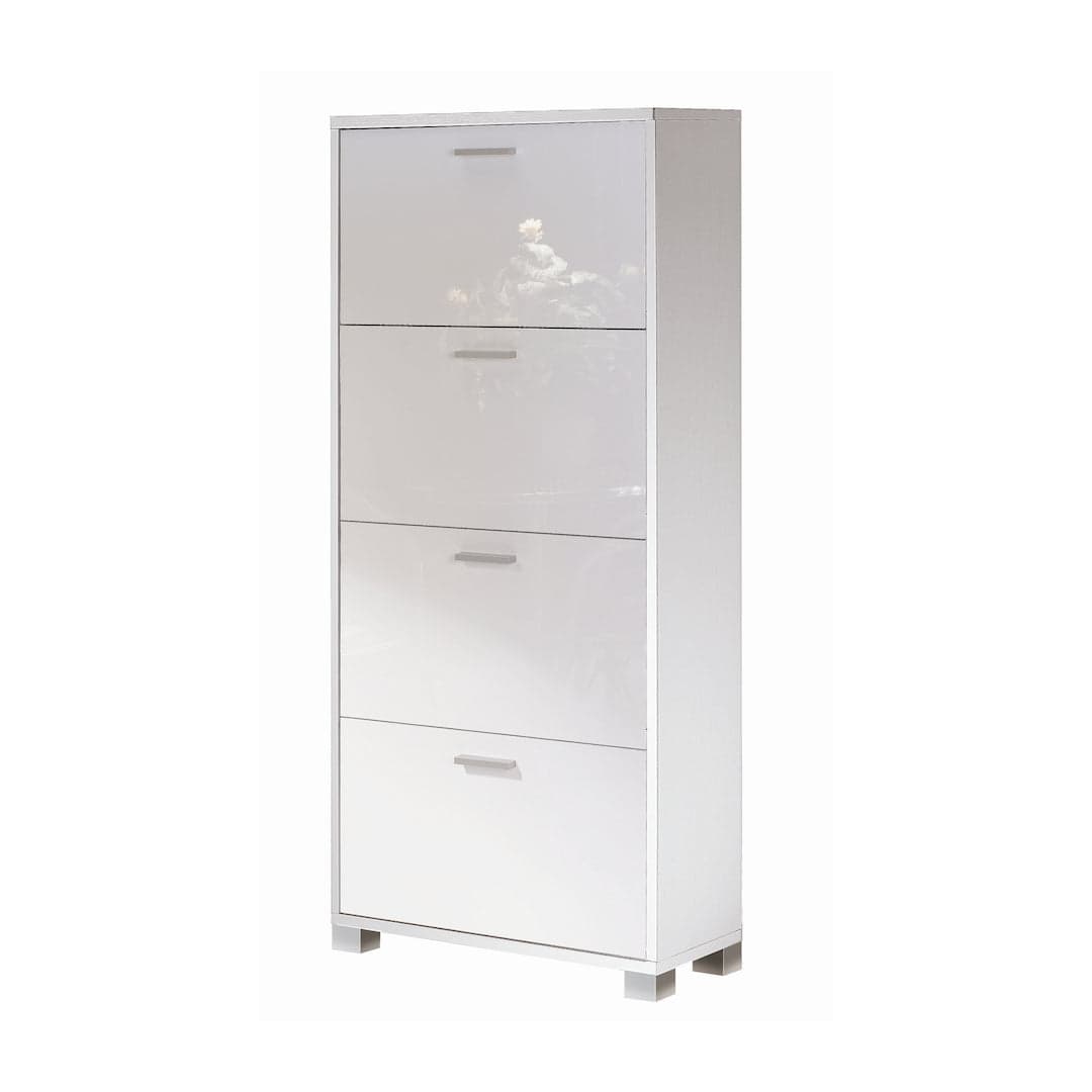 Scarpiera a quattro ante a ribalta a doppia profondità - 154 x 70 x 29 cm - 40