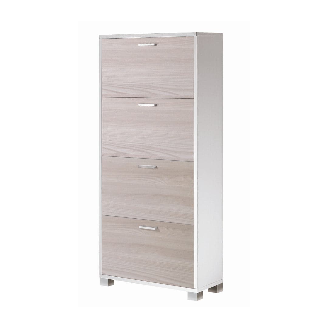 Scarpiera a quattro ante a ribalta a doppia profondità - 154 x 70 x 29 cm - 37