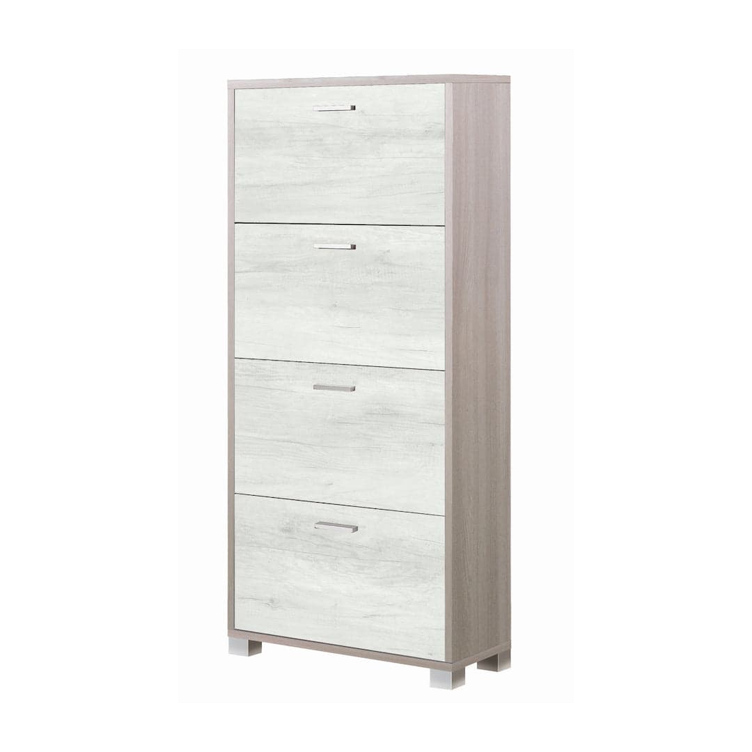 Scarpiera a quattro ante a ribalta a doppia profondità - 154 x 70 x 29 cm - 50