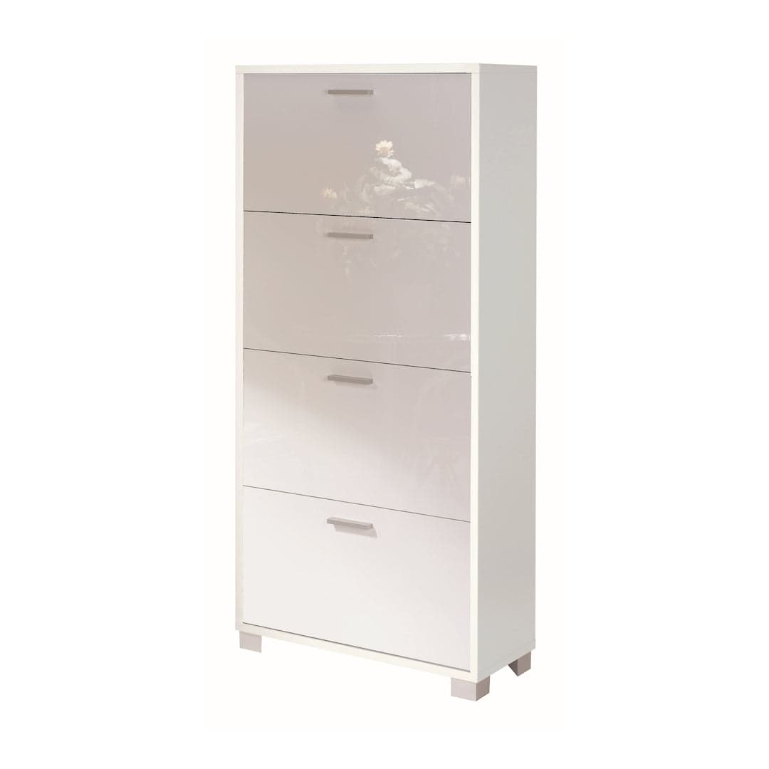 Scarpiera a quattro ante a ribalta a doppia profondità - 154 x 70 x 29 cm - 62