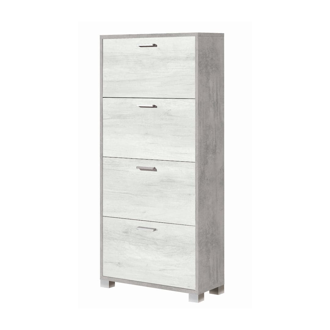 Scarpiera a quattro ante a ribalta a doppia profondità - 154 x 70 x 29 cm - 12