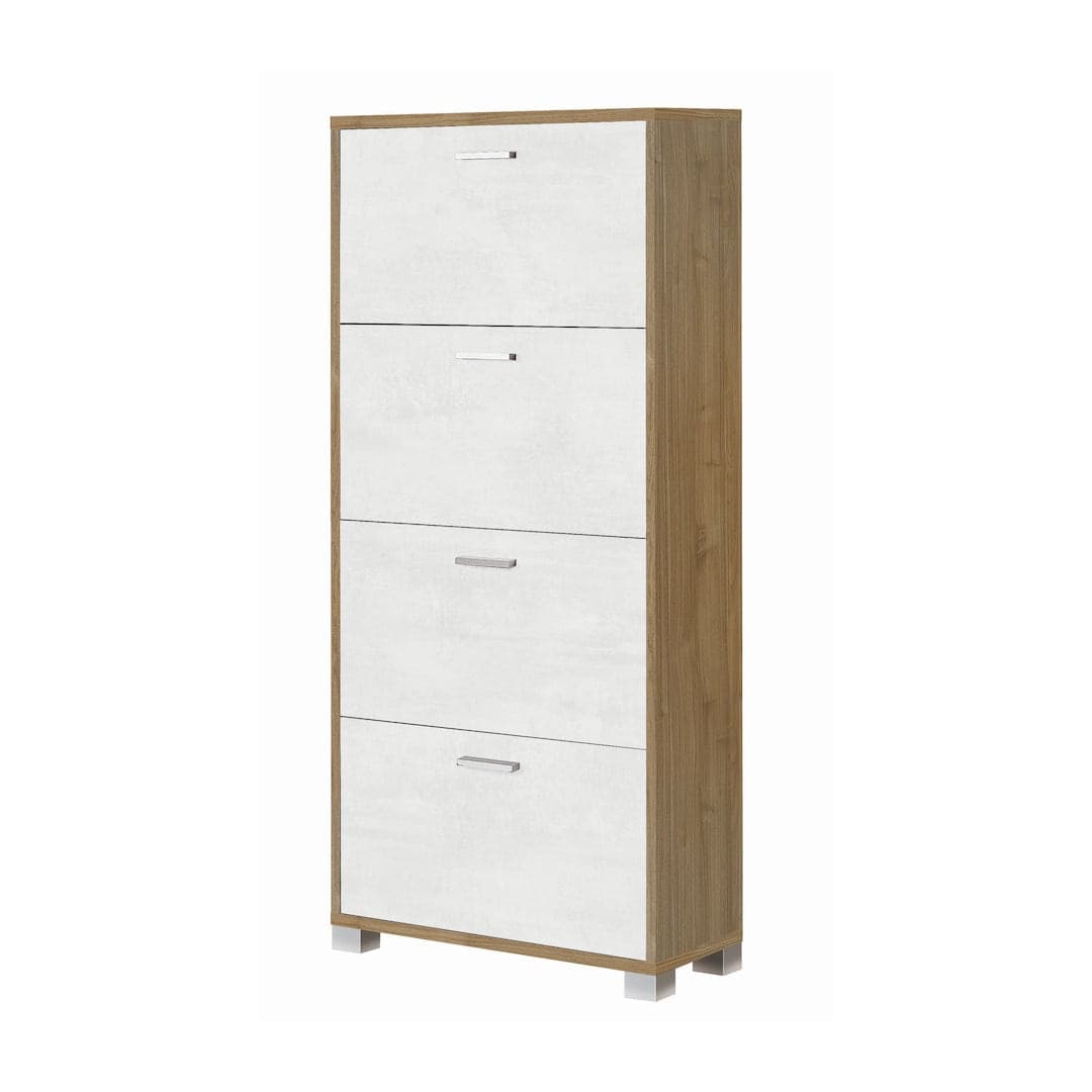 Scarpiera a quattro ante a ribalta a doppia profondità - 154 x 70 x 29 cm - 14