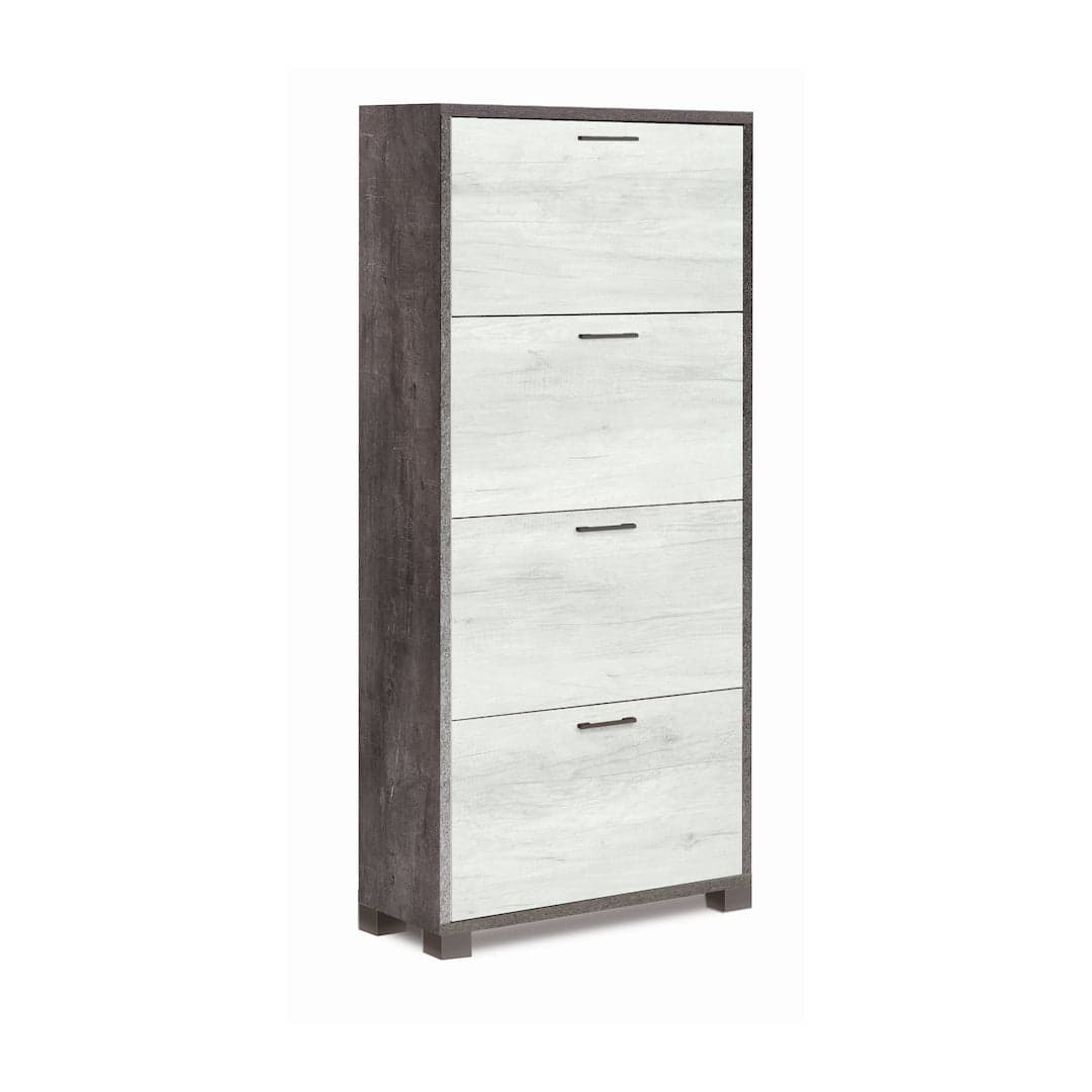 Scarpiera a quattro ante a ribalta a doppia profondità - 154 x 70 x 29 cm - 22