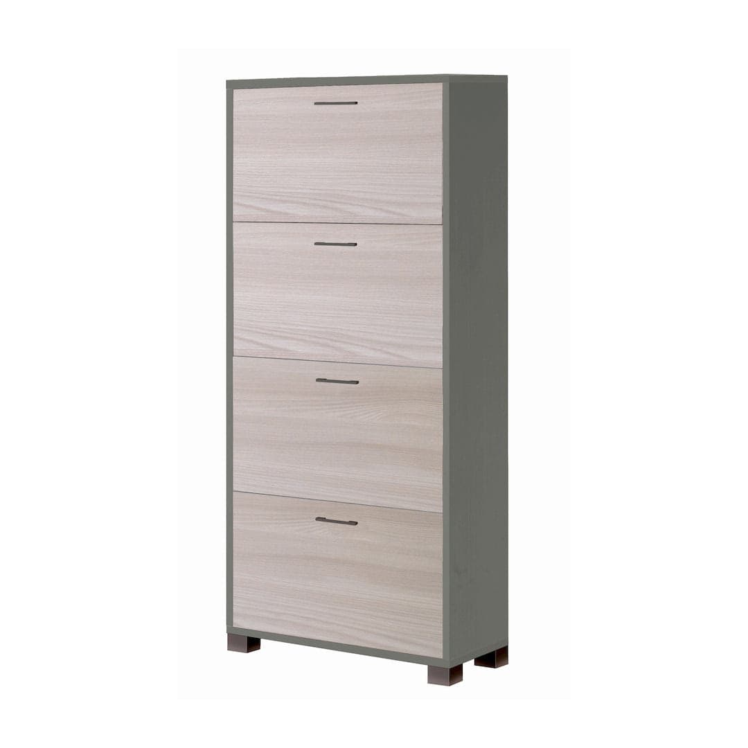 Scarpiera a quattro ante a ribalta a doppia profondità - 154 x 70 x 29 cm - 25