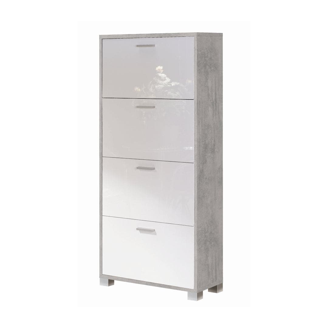 Scarpiera a quattro ante a ribalta a doppia profondità - 154 x 70 x 29 cm - 29