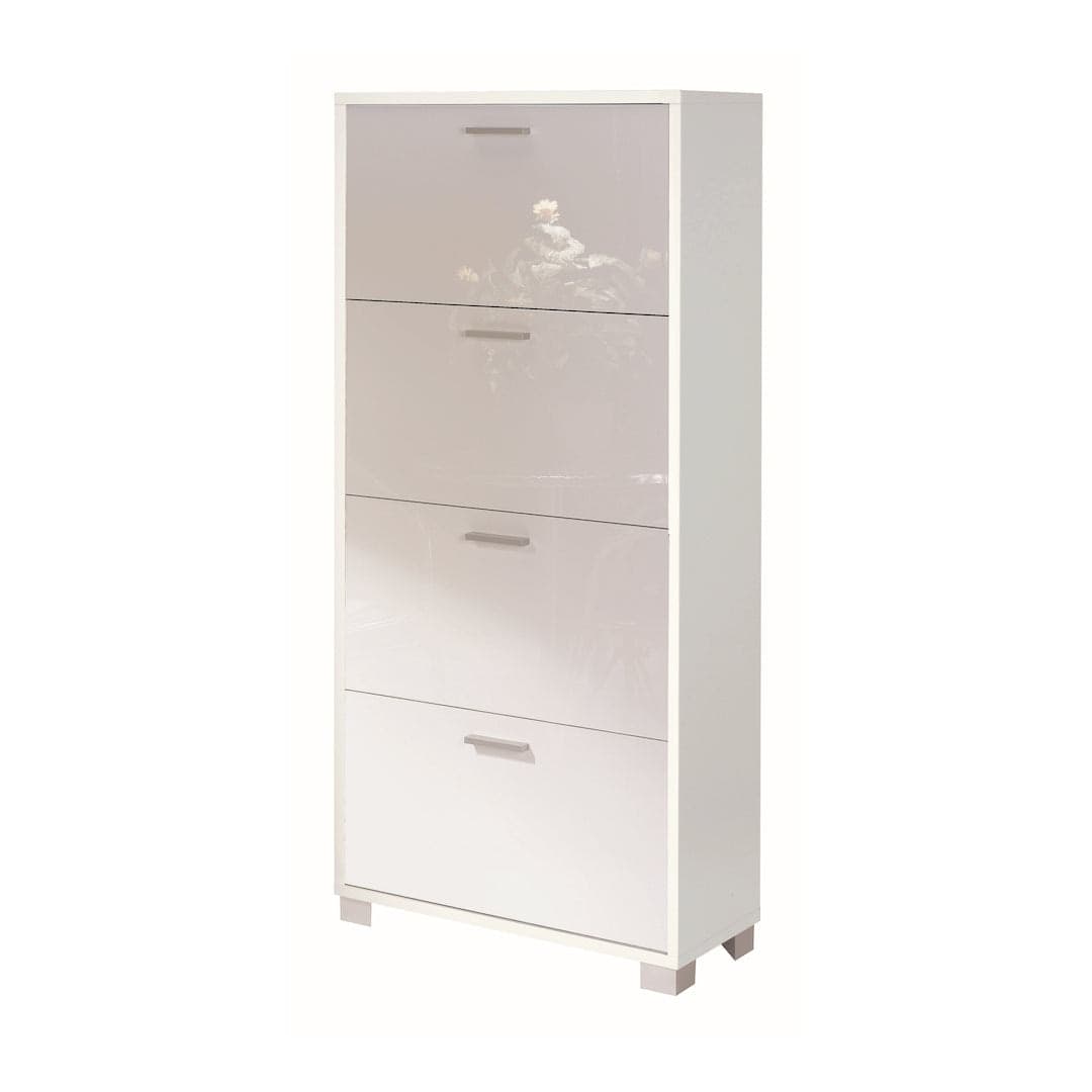 Scarpiera a quattro ante a ribalta a doppia profondità - 154 x 70 x 29 cm - 32