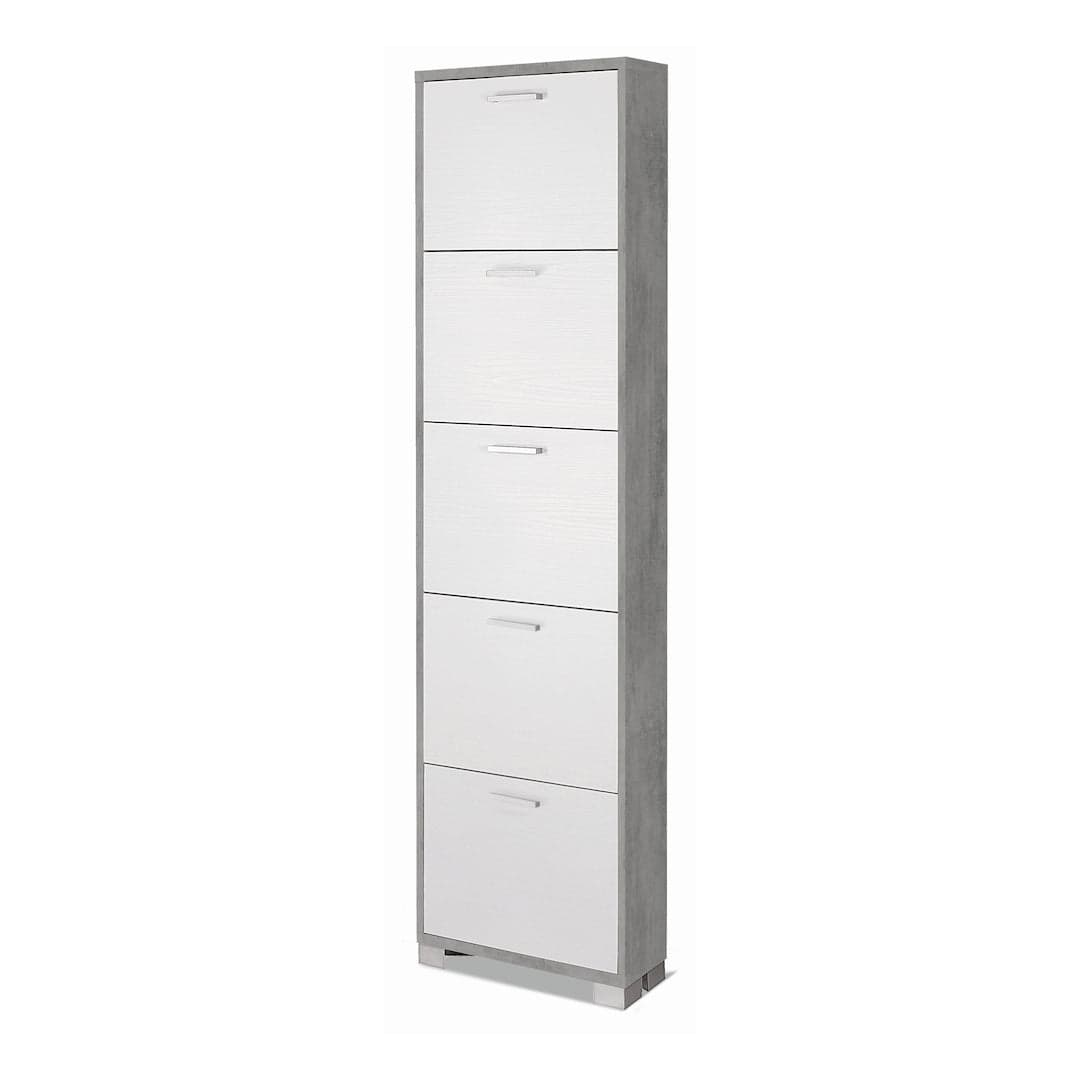 Scarpiera a cinque ante a ribalta dal design compatto - 190 x 50 x 18 cm - 29