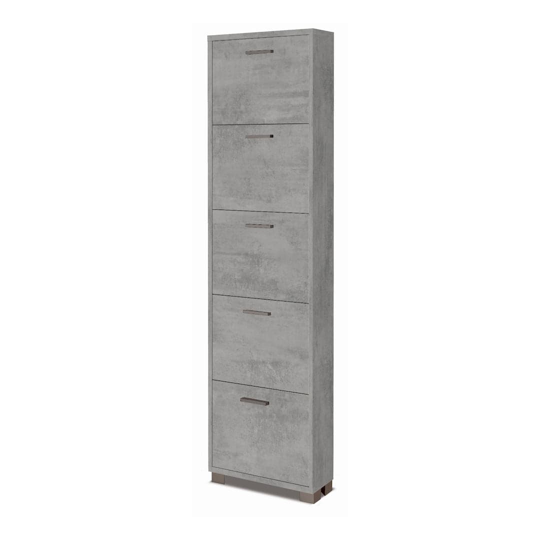 Scarpiera a cinque ante a ribalta dal design compatto - 190 x 50 x 18 cm - 31