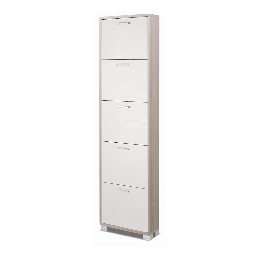 Scarpiera a cinque ante a ribalta dal design compatto - 190 x 50 x 18 cm - 35