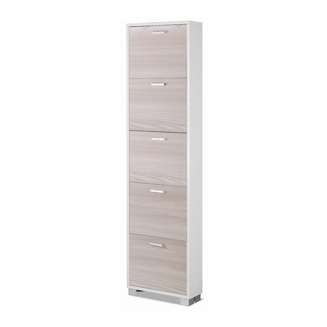Scarpiera a cinque ante a ribalta dal design compatto - 190 x 50 x 18 cm - 26