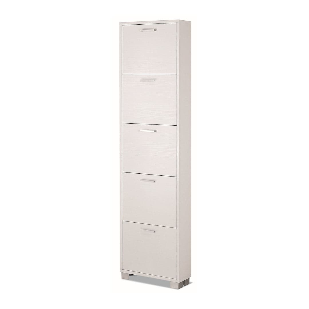 Scarpiera a cinque ante a ribalta dal design compatto - 190 x 50 x 18 cm - 25