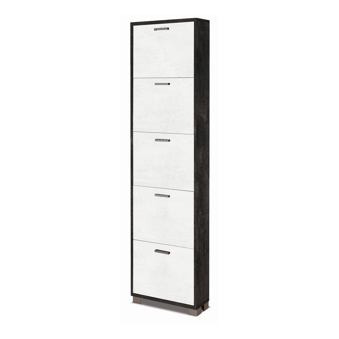 Scarpiera a cinque ante a ribalta dal design compatto - 190 x 50 x 18 cm - 15