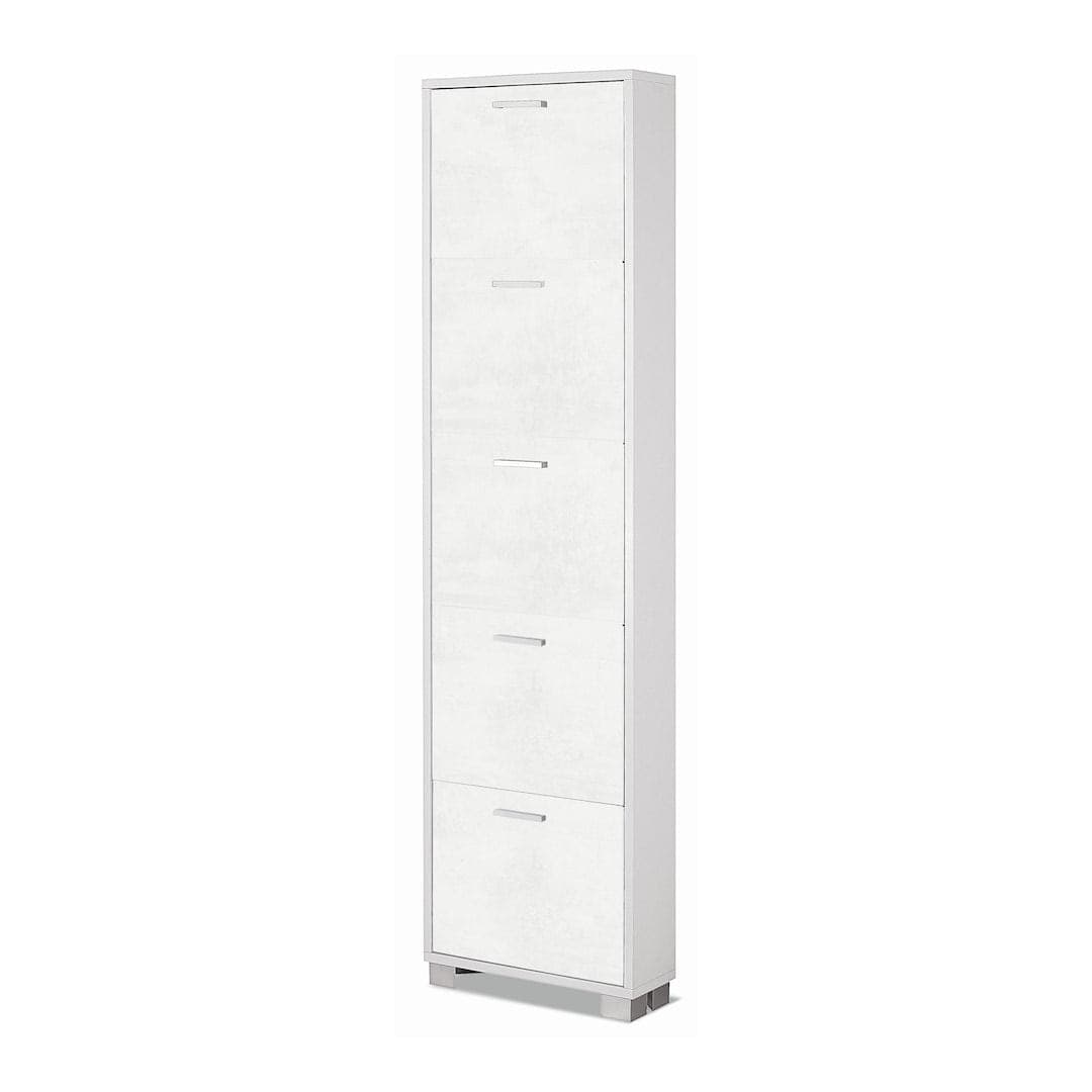 Scarpiera a cinque ante a ribalta dal design compatto - 190 x 50 x 18 cm - 3