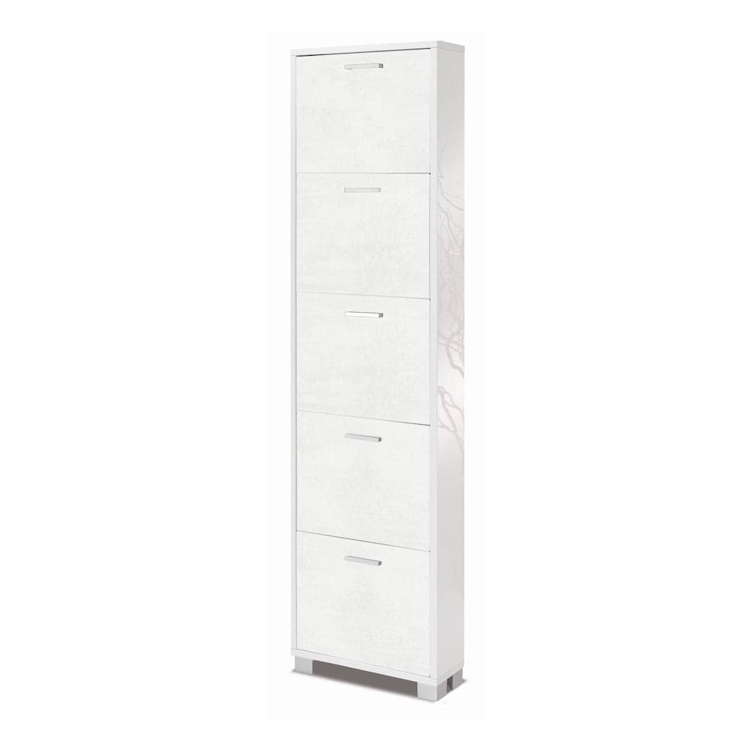 Scarpiera a cinque ante a ribalta dal design compatto - 190 x 50 x 18 cm - 21
