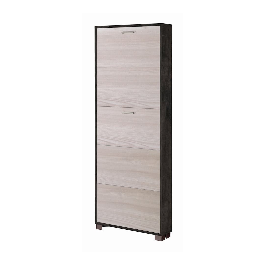 Scarpiera a cinque ante a ribalta dal design salvaspazio - 190 x 70 x 18 cm - 49