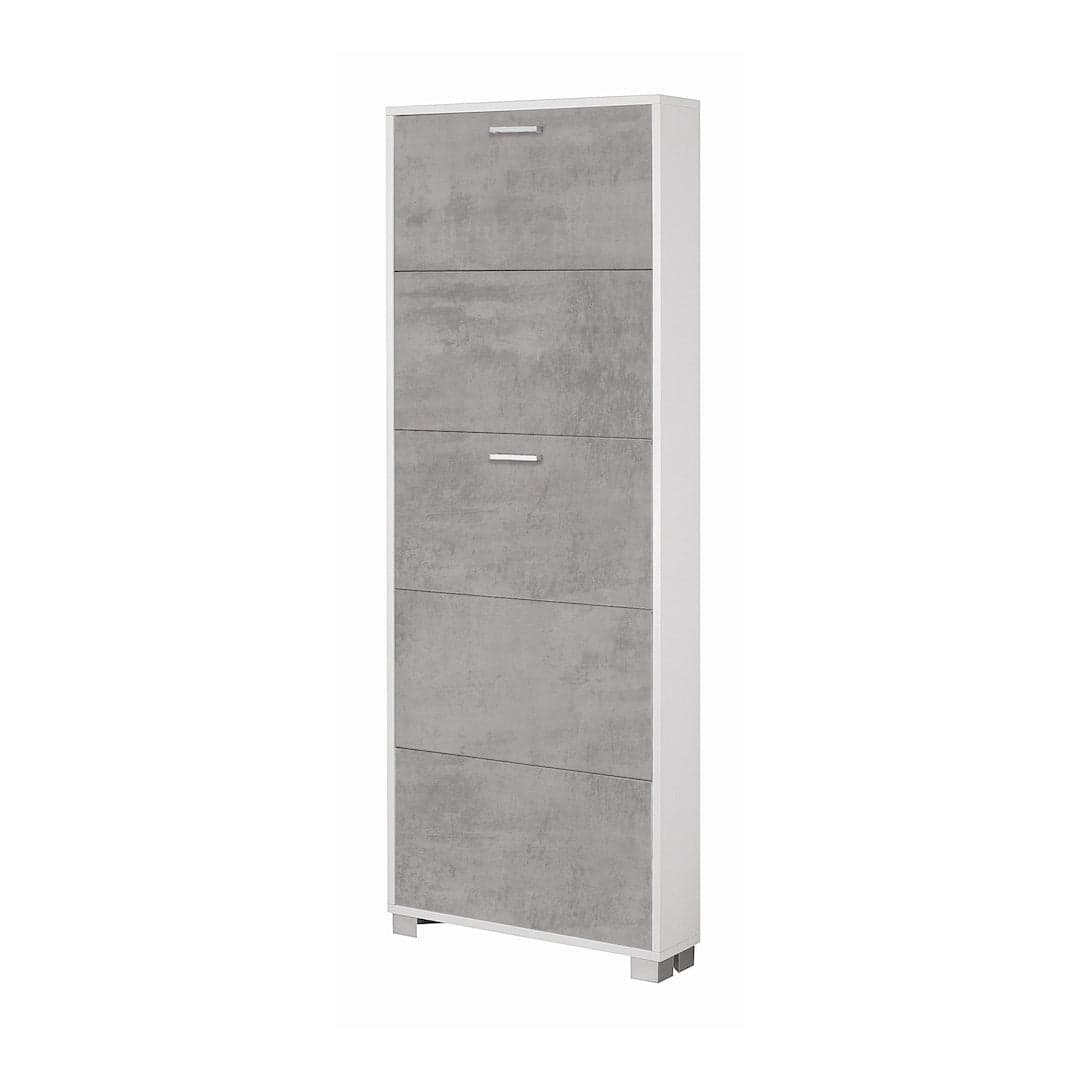 Scarpiera a cinque ante a ribalta dal design salvaspazio - 190 x 70 x 18 cm - 33