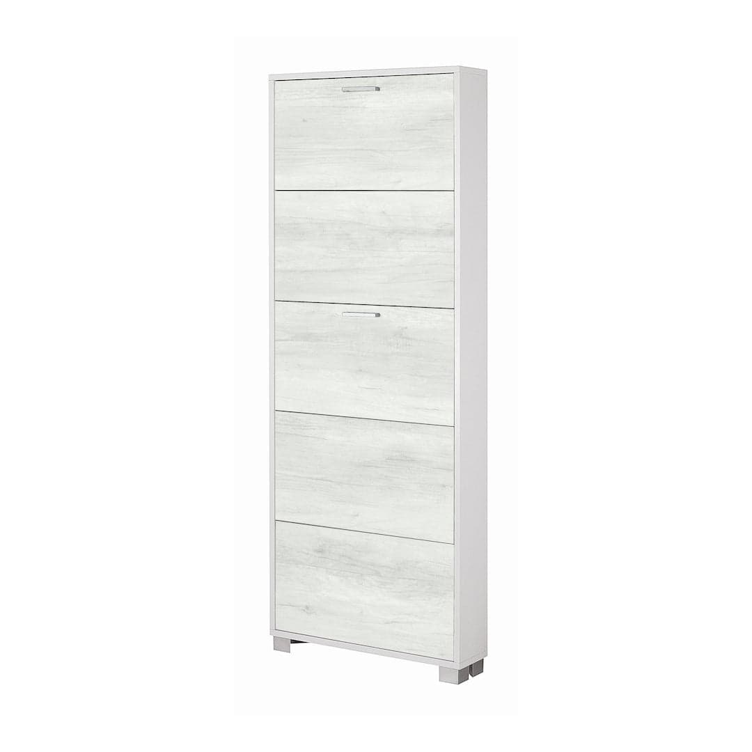 Scarpiera a cinque ante a ribalta dal design salvaspazio - 190 x 70 x 18 cm - 37