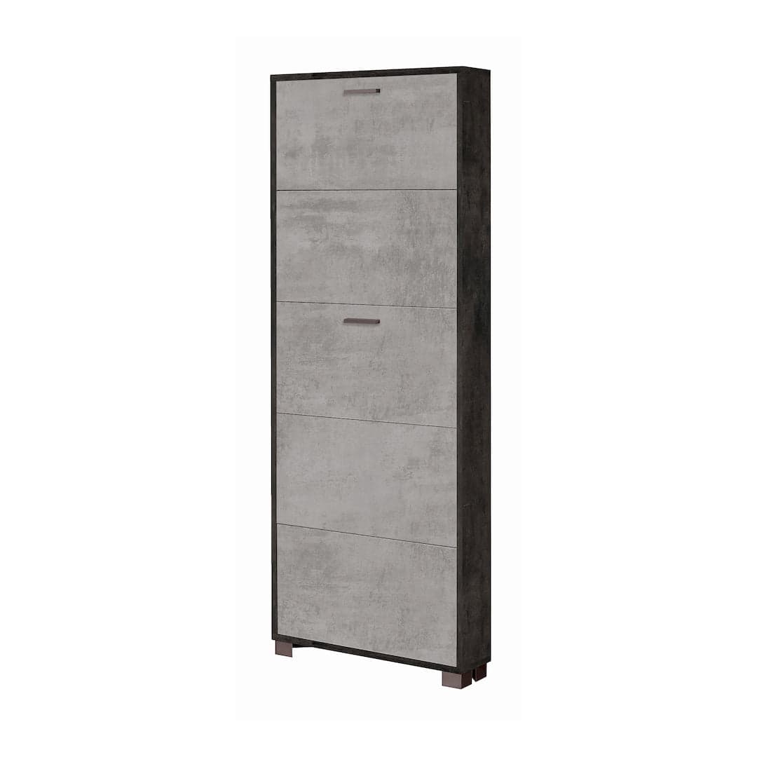 Scarpiera a cinque ante a ribalta dal design salvaspazio - 190 x 70 x 18 cm - 47