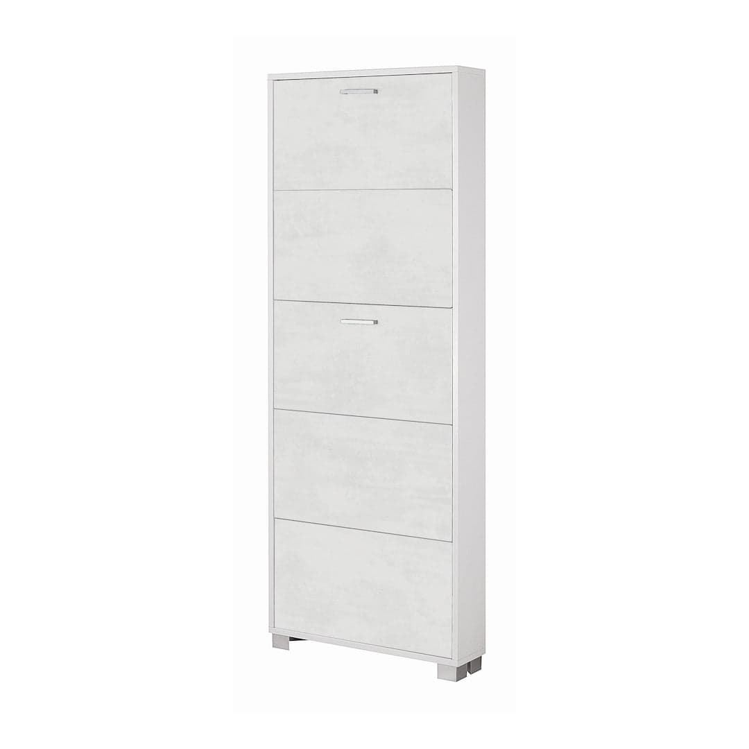 Scarpiera a cinque ante a ribalta dal design salvaspazio - 190 x 70 x 18 cm - 36