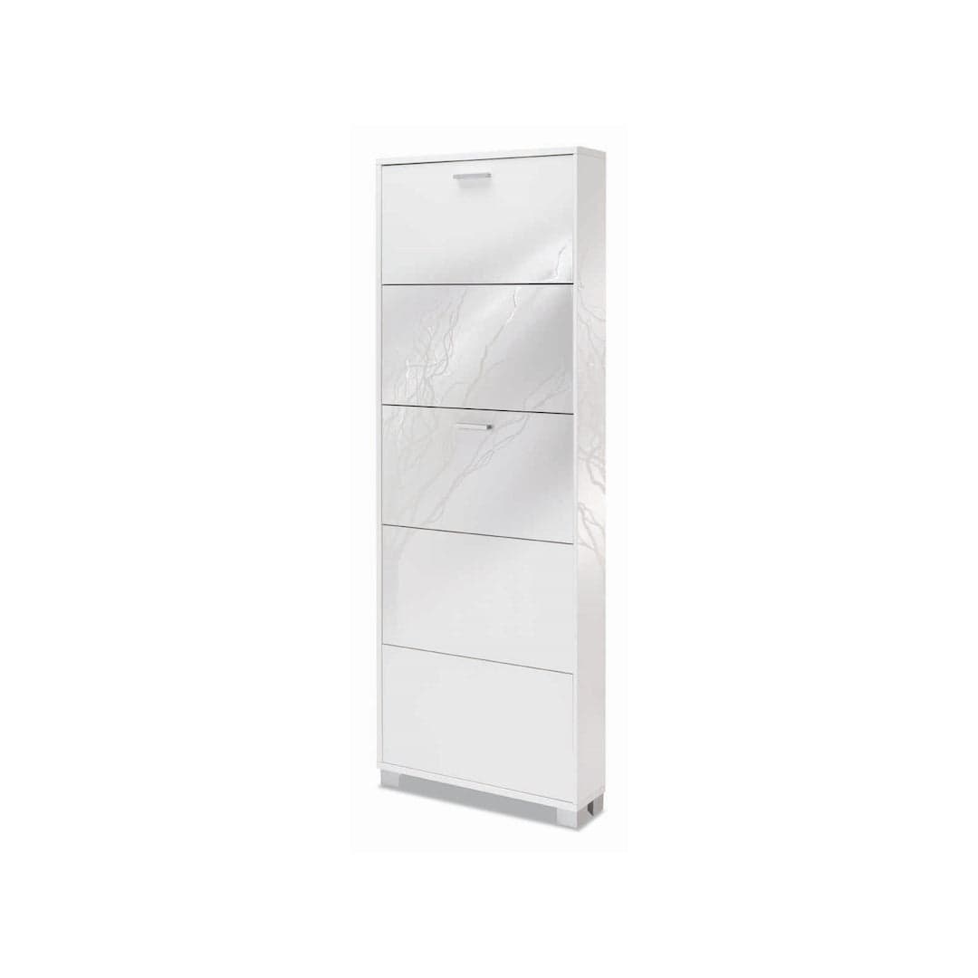 Scarpiera a cinque ante a ribalta dal design salvaspazio - 190 x 70 x 18 cm - 59