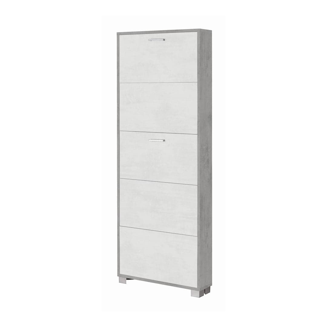 Scarpiera a cinque ante a ribalta dal design salvaspazio - 190 x 70 x 18 cm - 41