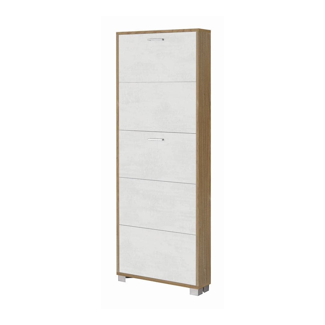 Scarpiera a cinque ante a ribalta dal design salvaspazio - 190 x 70 x 18 cm - 13