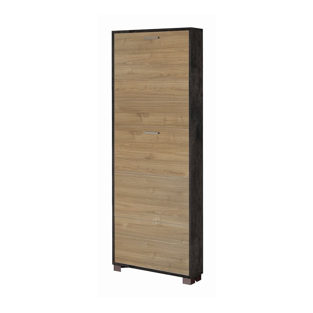 Scarpiera a cinque ante a ribalta dal design salvaspazio - 190 x 70 x 18 cm - 18