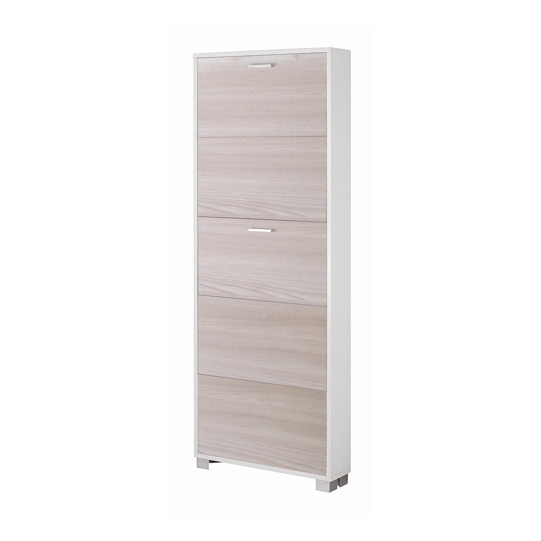 Scarpiera a cinque ante a ribalta dal design salvaspazio - 190 x 70 x 18 cm - 5