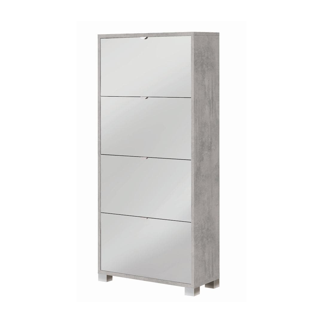 Scarpiera a quattro ante a ribalta con specchio a doppia profondità - 154 x 70 x 29 cm - 11
