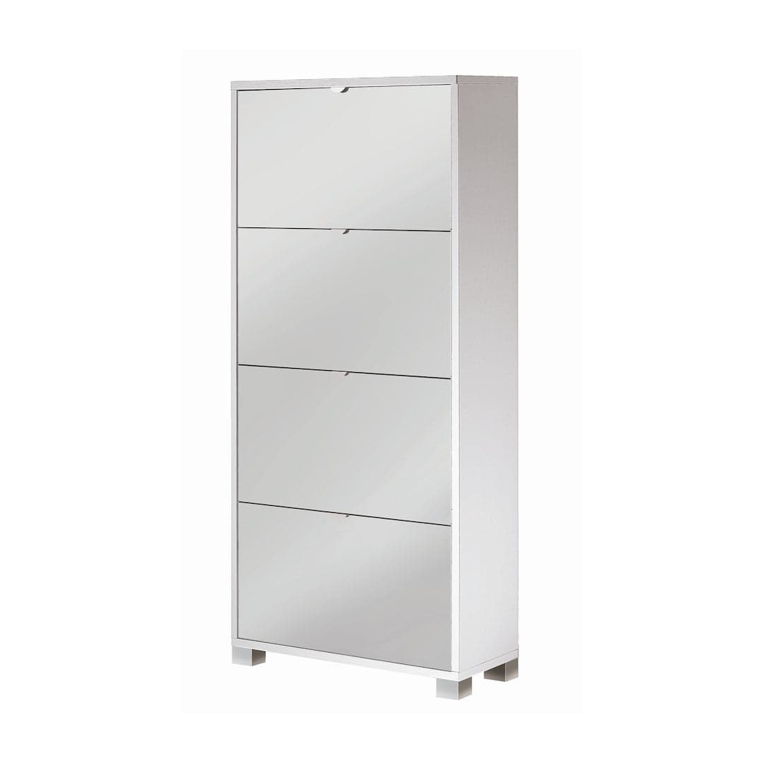 Scarpiera a quattro ante a ribalta con specchio a doppia profondità - 154 x 70 x 29 cm - 10
