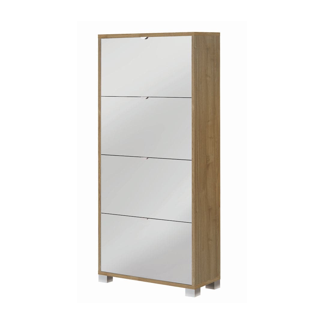 Scarpiera a quattro ante a ribalta con specchio a doppia profondità - 154 x 70 x 29 cm - 13