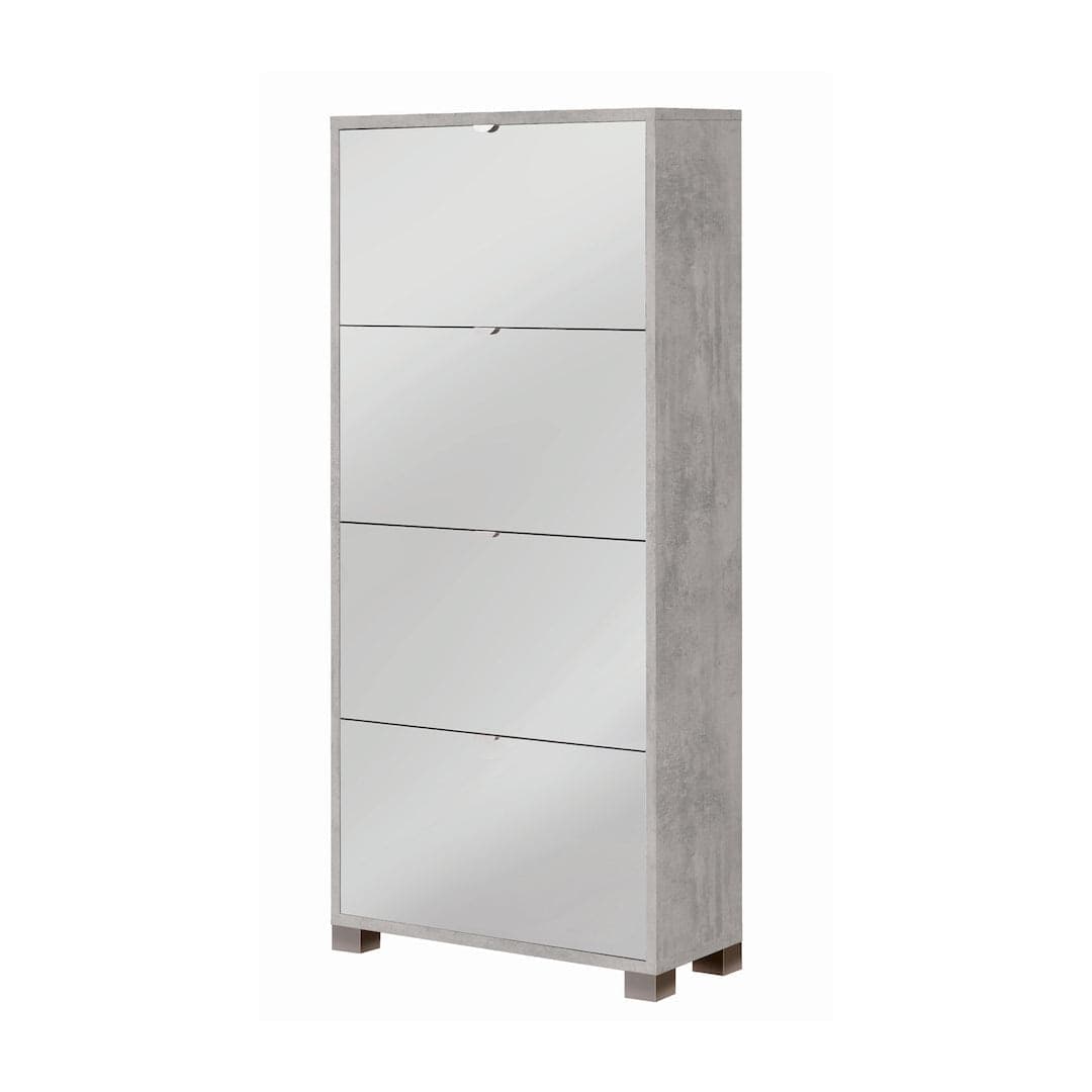 Scarpiera a quattro ante a ribalta con specchio a doppia profondità - 154 x 70 x 29 cm - 3