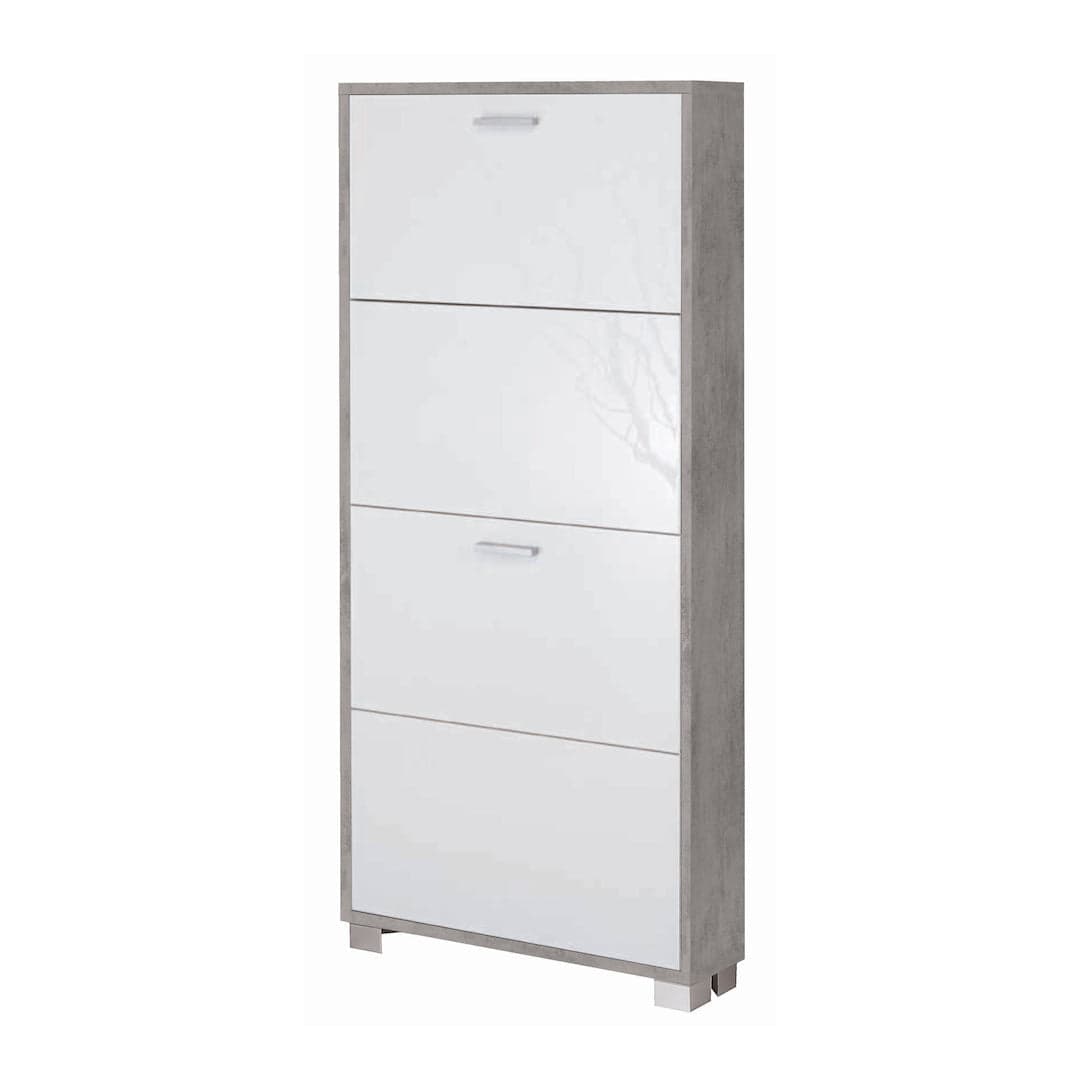 Scarpiera a quattro ante a ribalta dal design moderno - 154 x 70 x 29 cm - 45