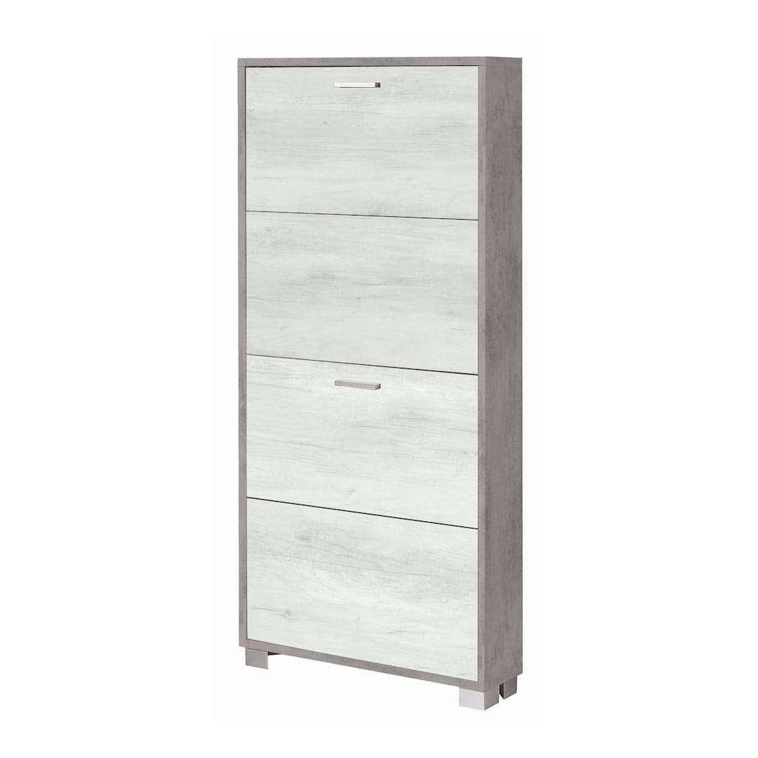 Scarpiera a quattro ante a ribalta dal design moderno - 154 x 70 x 29 cm - 32