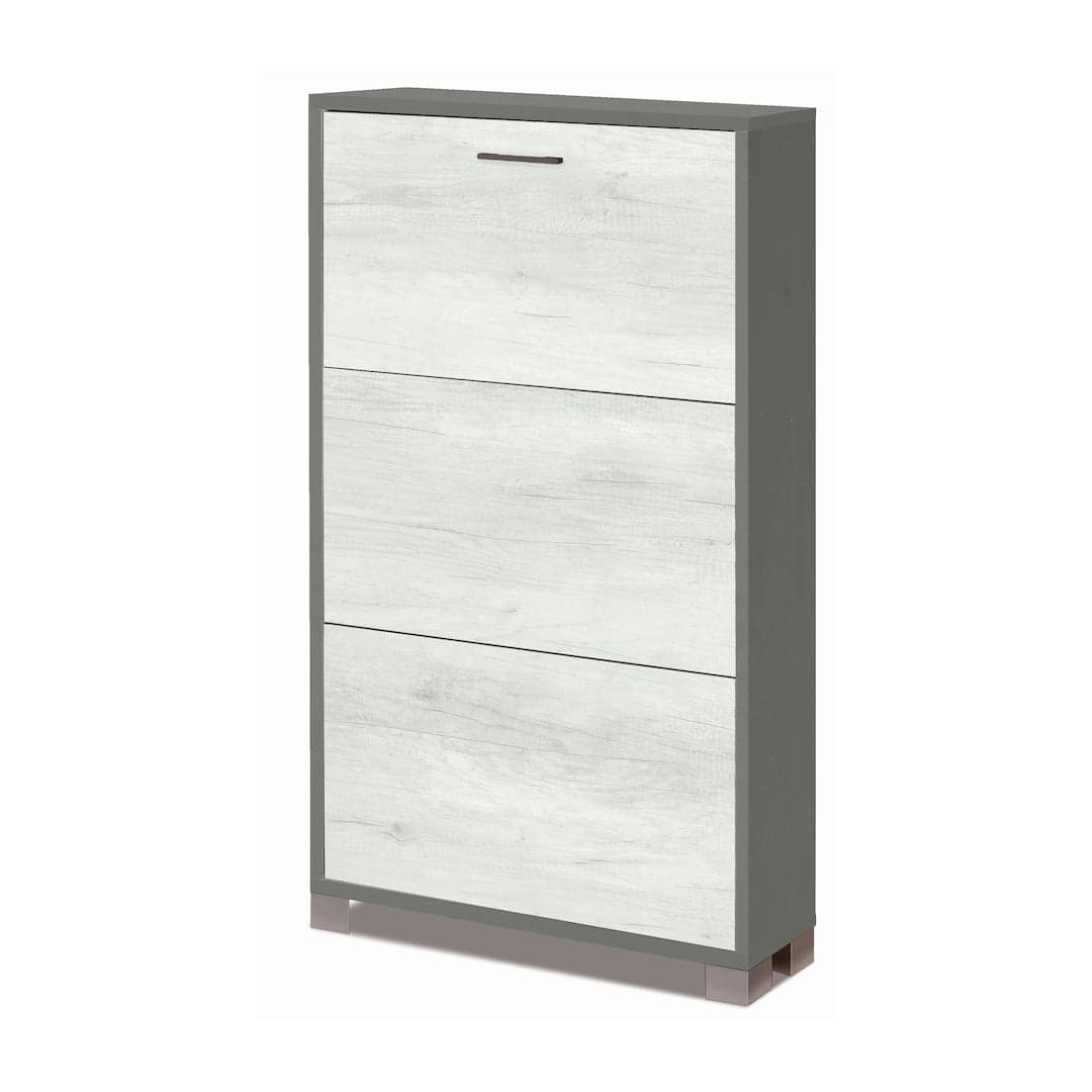 Scarpiera a tre ante a ribalta dal design compatto - 118 x 70 x 18 cm - 42