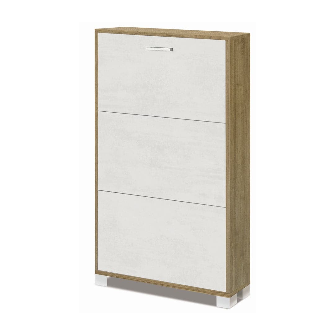 Scarpiera a tre ante a ribalta dal design compatto - 118 x 70 x 18 cm - 9