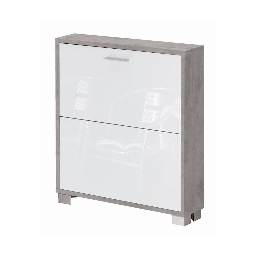 Scarpiera a due ante a ribalta dal design compatto - 80 x 70 x 18 cm - 37