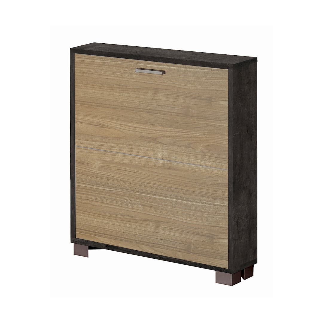 Scarpiera a due ante a ribalta dal design compatto - 80 x 70 x 18 cm - 32