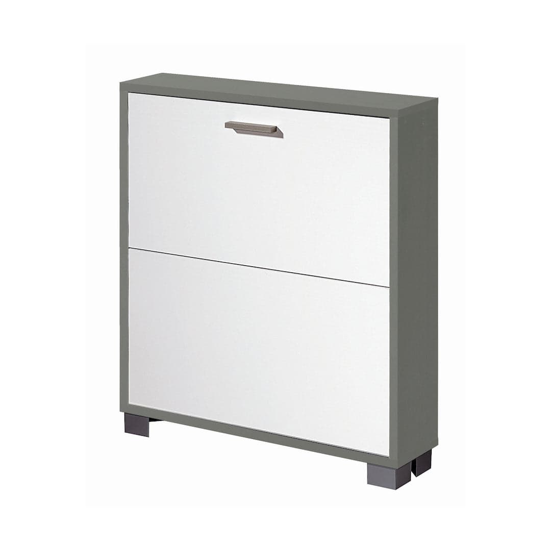 Scarpiera a due ante a ribalta dal design compatto - 80 x 70 x 18 cm - 34